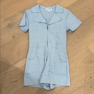 Sky Blue Short Sleeve Jumpsuit